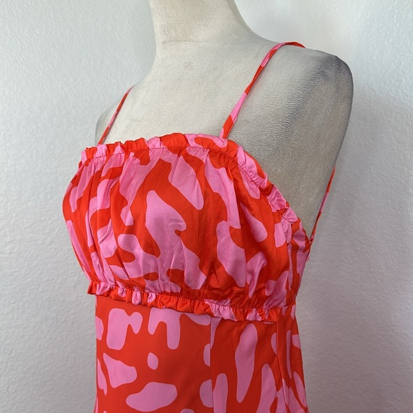 LOST + WANDER SWEET ENVIE PINK & ORANGE MAXI SLIP DRESS NWT SIZE VARIATIONS - Picture 9 of 13